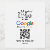 KRIJG MEER GOOGLE REVIEWS MET QR CODE OPROEPEN TOT WIJN ETIKET (Enkel label)