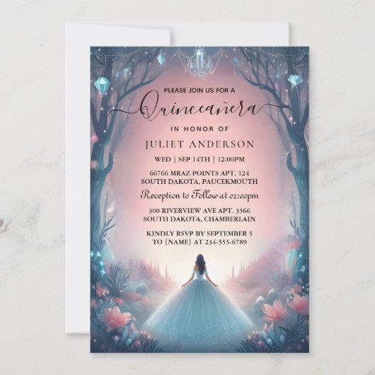 Krijg Natuur Tree Witch Enchanted Forest Quinceane Kaart (Voorkant)