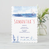 Krijg Nauti Bachelorette Weekend Nautisch Bootfees Kaart (Staand voorkant)