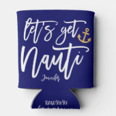 Krijg Nauti Beach Bachelorette Party Blikjeskoeler (Achterkant)