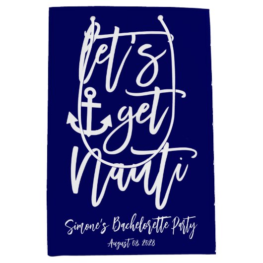 Krijg Nauti Moderne Bachelorette  Medium Cadeauzakje (Voorkant)