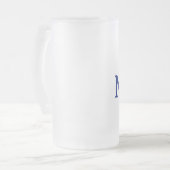 "KRIJG NAUTI" Nautical Frosted Glass Beer Mok (Voorkant links)