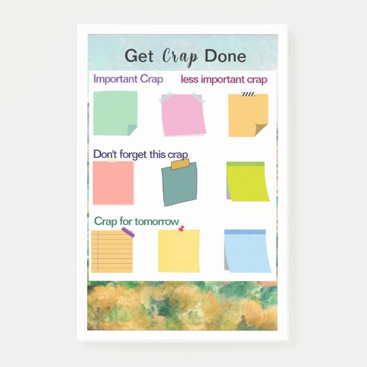 Krijg onzin gedaan Kleurrijke Sticky Notes (Voorkant)