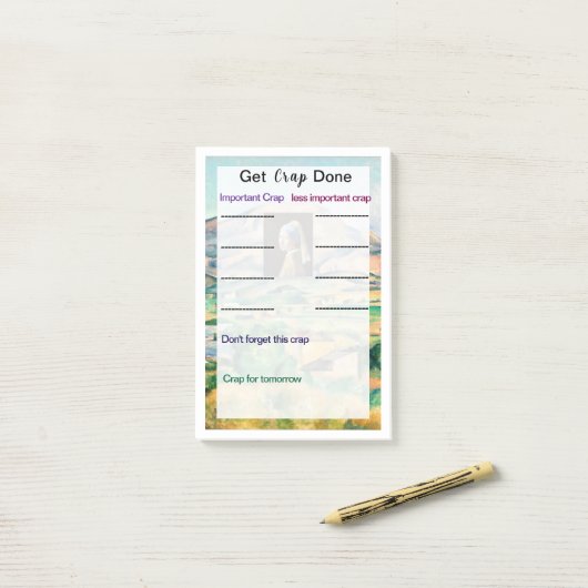 Krijg onzin gedaan Post-it Notes (Op bureau)