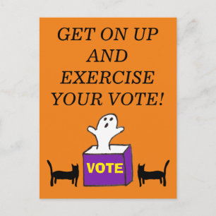KRIJG OP Briefkaart Oefen Uw stem uit