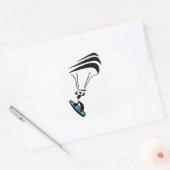 KRIJG OPGEHEVEN KITEBOARDEN OVALE STICKER (Envelop)