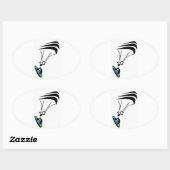 KRIJG OPGEHEVEN KITEBOARDEN OVALE STICKER (Vel)