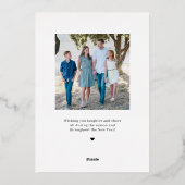 Krijg Real Folie Vakantie Foto Kaart Kerstkaart (Achterkant)