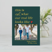 Krijg Real Folie Vakantie Fotokaart Kerstkaart Feestdagenkaart (Staand Voorkant)