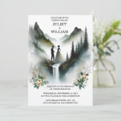 Krijg River Rain Cloud Natuur Smoky Mountain Weddi Kaart (Staand voorkant)