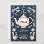 Krijg Royal Chic Volwassen Fairy Tea Party 60ste v Kaart (Voorkant)