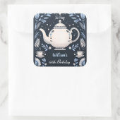 Krijg Royal Chic Volwassen Fairy Tea Party 60ste v Vierkante Sticker (Tas)