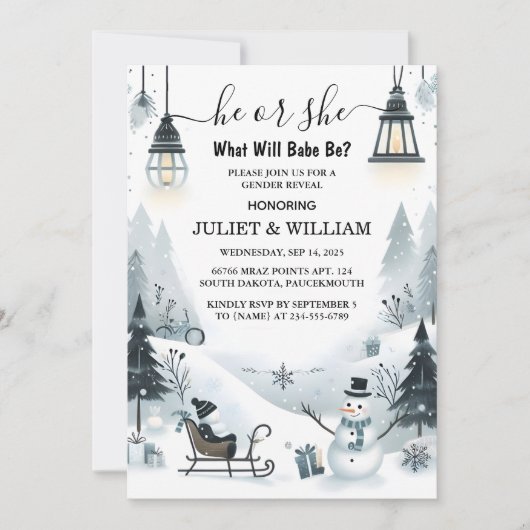 Krijg Rustieke Sneeuw Koud IJs Gezellig Winter Ges Kaart (Voorkant)