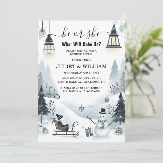 Krijg Rustieke Sneeuw Koud IJs Gezellig Winter Ges Kaart (Staand voorkant)