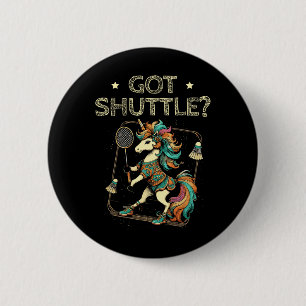 Krijg Shuttle Badminton Player Shuttle Racket 2 Ronde Button 5,7 Cm