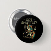 Krijg Shuttle Badminton Player Shuttle Racket 2 Ronde Button 5,7 Cm (Voorkant /achterkant)