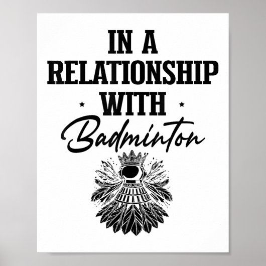 Krijg Shuttle Badminton Player Shuttle Racket Poster (Voorkant)