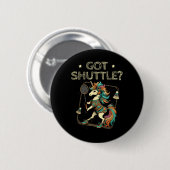 Krijg Shuttle Badminton Player Shuttle Racket Ronde Button 5,7 Cm (Voorkant /achterkant)