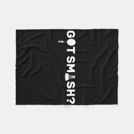 Krijg Smash Funny Badminton Shuttle Badminton Love Fleece Deken (Voorkant (Horizontaal))