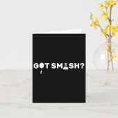 Krijg Smash Funny Badminton Shuttle Badminton Love Kaart (Gele Bloem)