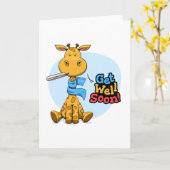 Krijg snel bericht met giraffe kaart (Gele Bloem)