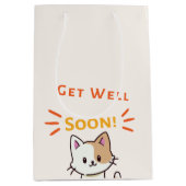 Krijg snel bericht met schattige kat medium cadeauzakje (Voorkant)