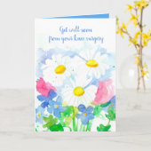 Krijg snel een knieoperatie Daisy Flowers Kaart (Gele Bloem)