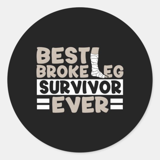 Krijg snel gebroken been chirurgie herstel ronde sticker (Voorkant)