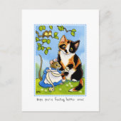 Krijg snel goed Cat Mouse Custom Briefkaart (Voorkant)