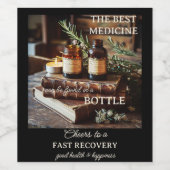 Krijg snel goed gezondheid wijn etiket (Enkel label)