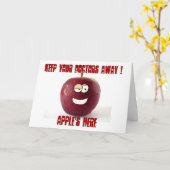 Krijg snel goed grappige appel dokter kaart (Gele Bloem)