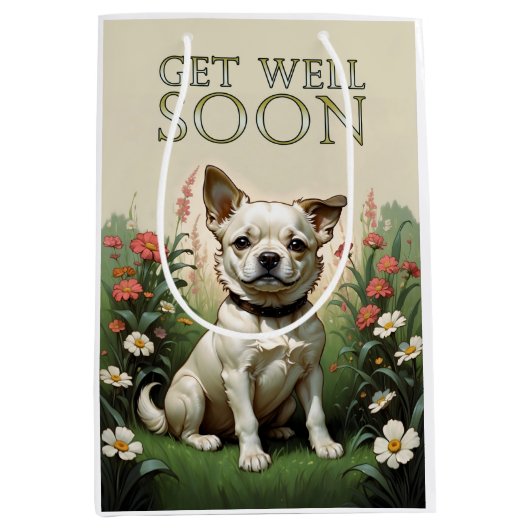 Krijg snel goed hond medium cadeauzakje (Voorkant)