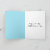 Krijg snel goed Kat In Pyjama Kaart (Binnen)