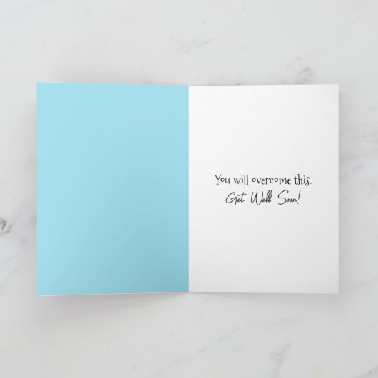 Krijg snel goed Kat In Pyjama Kaart (Binnen)