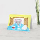 Krijg snel goed Missy Mouse ziek in bed Kaart (Voorkant)