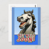 Krijg snel goed paard briefkaart (Voorkant / Achterkant)