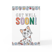 Krijg snel Kaart met Schattigee kat