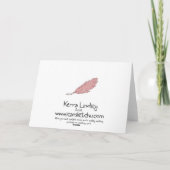 Krijg snel letsel roze flamingo Kaart (Achterkant)