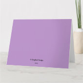 Krijg snel  paarse gele krokusbloemen kaart (Achterkant)