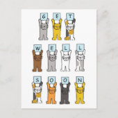 Krijg snel Schattigee Cartoon Katten Briefkaart (Voorkant)