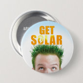 Krijg Solar Logo Ecofriendly Clean Energy Button (Voorkant /achterkant)