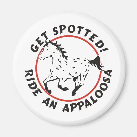 Krijg Spotted Leopard Appaloosa Magneet (Voorkant)
