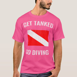 Krijg Tanked Go Diving Funny Scuba Diving T-shirt