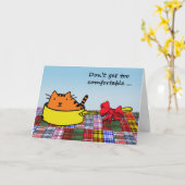 Krijg te geen Comfortabele, Oude Kat in Pan met Kaart (Gele Bloem)