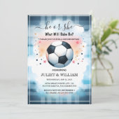 Krijg Team Ball Pitch Fun Soccer Field Gender Reve Kaart (Staand voorkant)