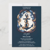 Krijg touw knoop boot schip marine blauw nautische kaart (Voorkant)