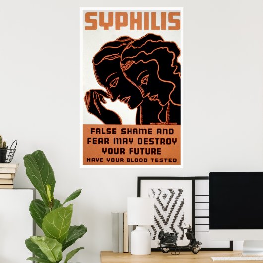 Krijg Uw Bloedtest 1938 WPA Poster (Thuiskantoor)