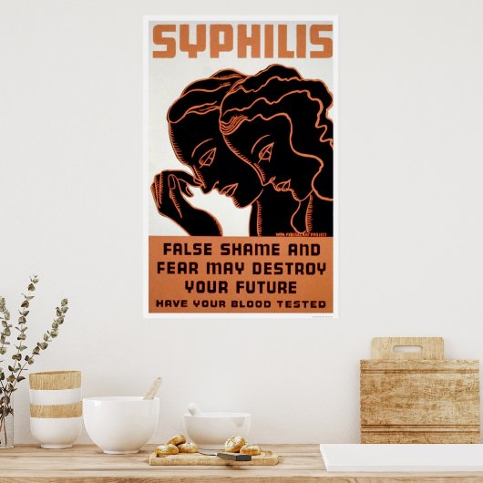 Krijg Uw Bloedtest 1938 WPA Poster (Keuken)