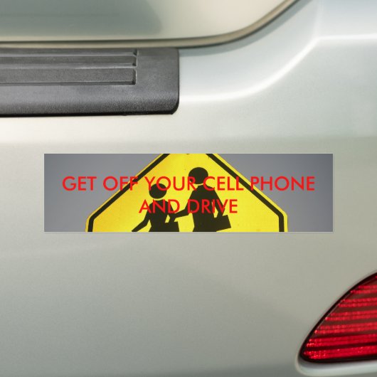 KRIJG UW CELTELEFOON UIT EN RIJF BUMPERSTICKER (Op auto)