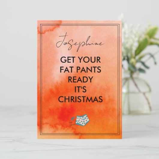 Krijg uw dikke broek klaar Fun Holiday Kaart (Staand voorkant)